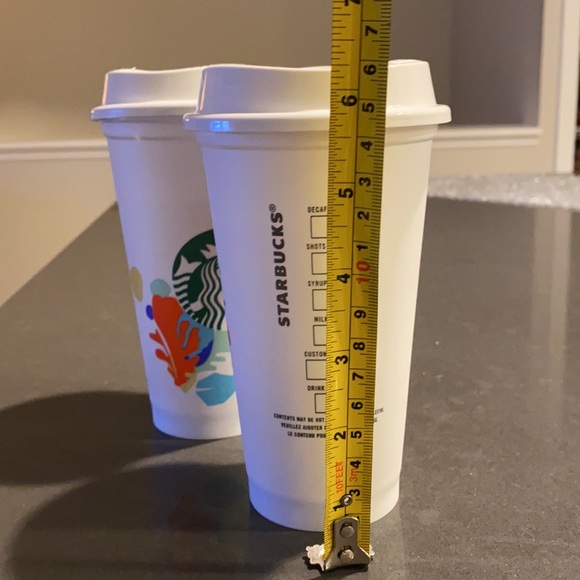 Starbucks 2020 Summer Tropical Reuseable tumbler with lid set of (2), 16 fl Oz - Picture 5 of 5